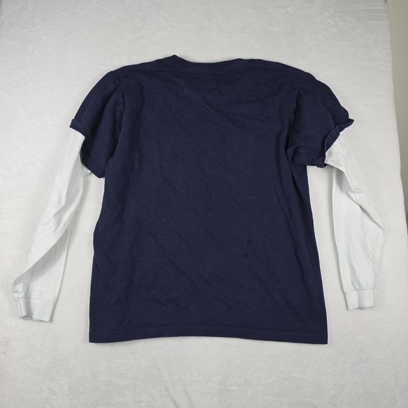 Tony Hawk Y2K Layered Long Sleeve Shirt XL Blue White Graphic Print - Picture 6 of 7